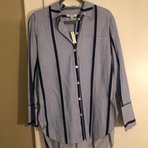 Madewell Button-Down Blue Striped Top NWT
